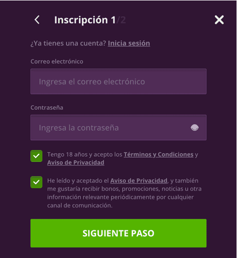 REGISTRO Malina casino